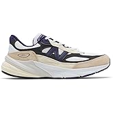New Balance Unisex-Adult Made in USA 990 V6 Sneaker, White/Plum/Phantom, Men 11 M/Women 12.5 W