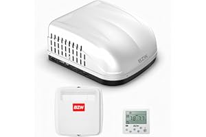 BZW 15000 BTU RV Air Conditioner, Non-Ducted RV Rooftop AC Unit, All in One Unit, Easy Install, Quiet AC, 110-120V, Cooling Only, For Camper, Fifth Wheel, Food Trucks, White