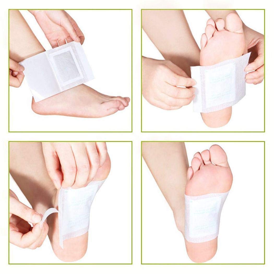 Halffle Detox Foot Pad Organic Herbal Detoxify Toxins Cleansing Patches Health Care Foot Creams & Lotions 5 Pcs