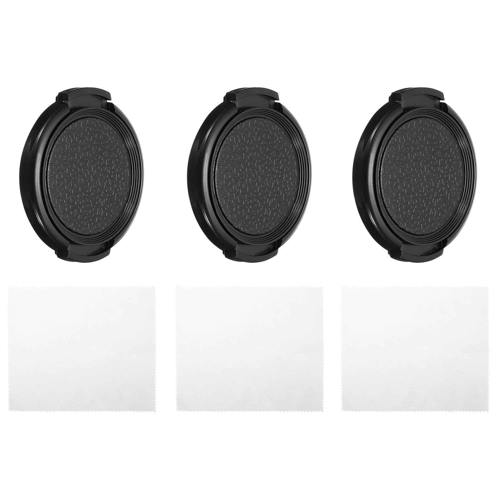 PATIKIL 40.5mm Lens Cap, 3 Pack Sides Pinch Snap Camera Lens Cover for Front Lens with Cloth, Suitable for 40.5mm Thread Universal DSLR Lenses for Nikon, for Fujifilm, for Pentax