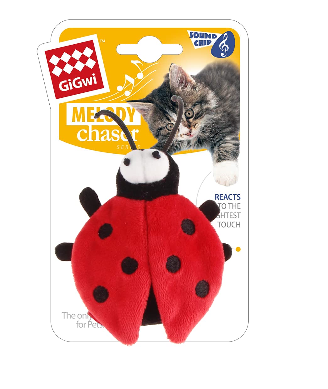 Rosewood Pet Products Gigwi Melody Chaser Ladybird Interactive Cat Toy