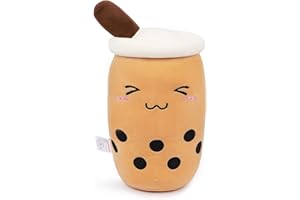 Niuniu Daddy Boba Tea Plush 20in Large/Giant/Jumbo Bubble Tea Stuffed Animals Plush Toy Pillow Cute Cuddle Stuffed Milk Tea Cuddle Pillow Food Plushies for Kids Gift