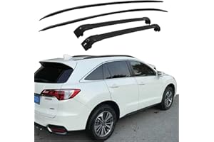 TINIANHHCT 2PC Lockable Cargo Crossbar ＋2PC Roof Side Rail Fits for Acura RDX 2013-2018 Rooftop Cargo Luggage Carrier Set,Bla