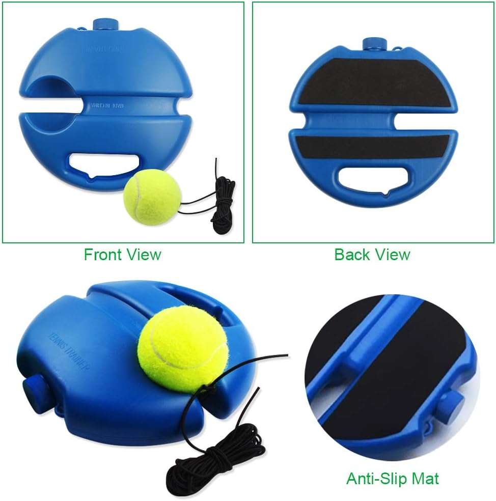 Chriffer Solo Tennis Trainer Rebound Ball for Self Tennis Practice Training Tool with 2 String Balls & Elastic Ropes for Beginners, Kids, Adults' Self-Study Practice : Sports & Outdoors