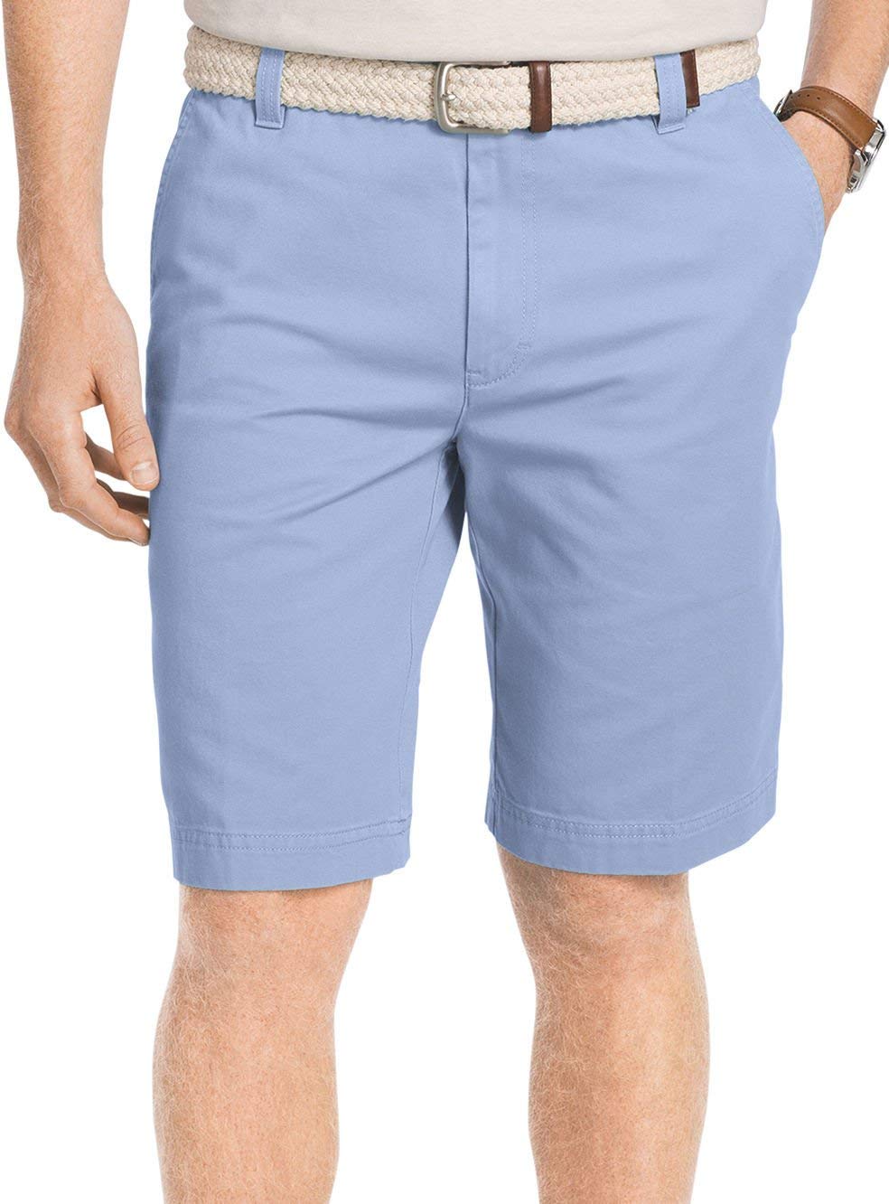 IZOD Men's Saltwater 10.5" Flat Front Chino Short Beachwear Central
