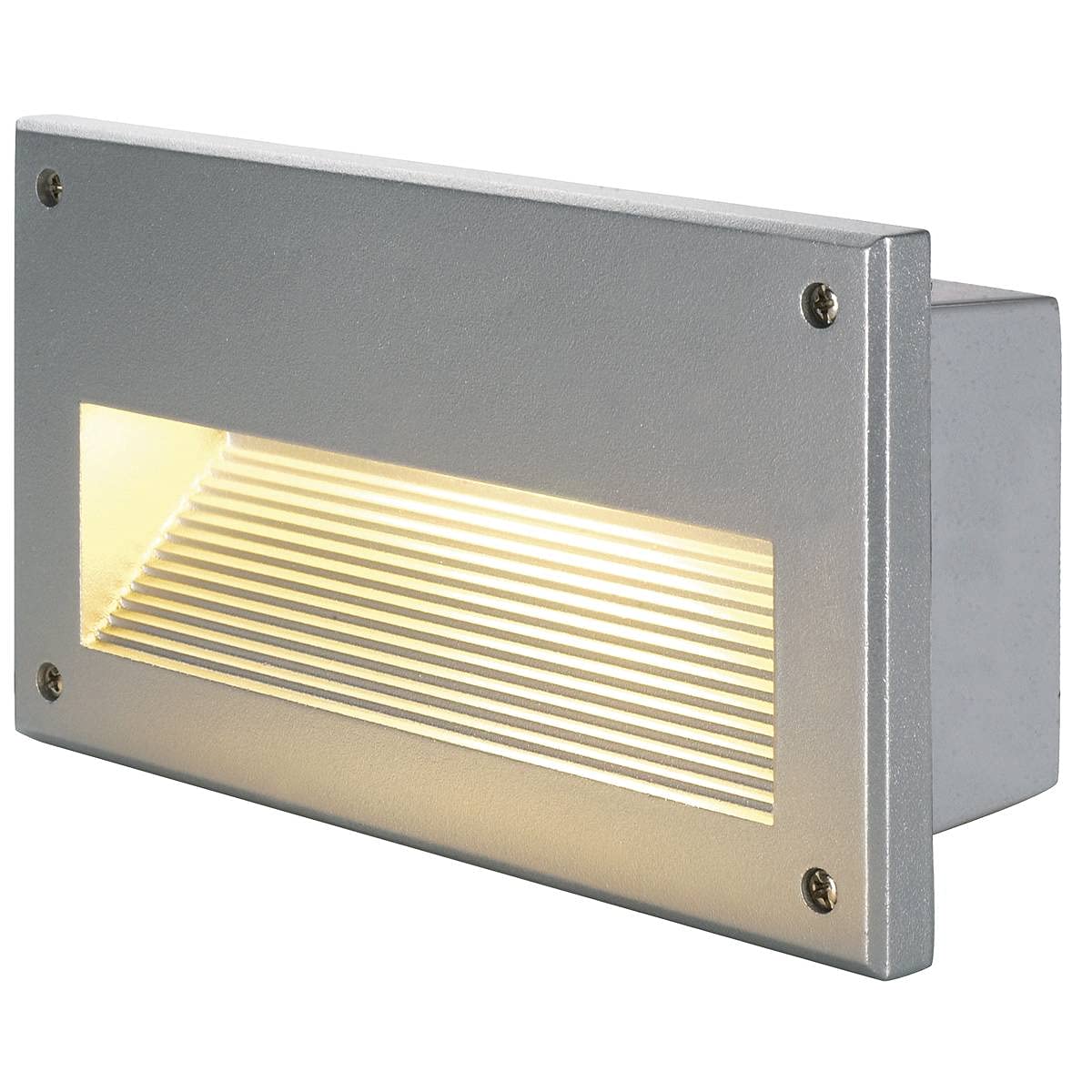 SLV recessed Wall Light Brick DOWNUNDER/Illumination for Walls, Paths, entrances, LED Outdoor spot, Built-in Outdoor Light, Garden lamp / E14 IP44 40W Grey