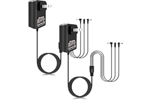 LOJIRAZ 2 Pcs 4.5V Lemax Power Adapter with 3 Output Jacks Compatible with Lemax Lighted Accessory 94566 94563 94564 94565 74295 74269 84428 Christmas Halloween Village Lights Micro Lighting Building Decor