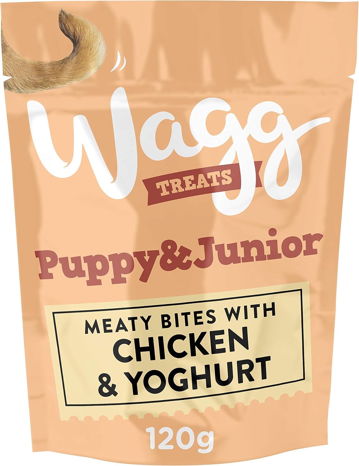 Wagg Puppy & Junior Meaty Bites Chicken & Yoghurt Dog Treats 125g (Pack of 7) - Oven Baked