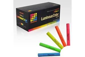 Hagoromo Fulltouch Luminous Chalk 1 Box, Non-Toxic, Dustless [72 Pcs/5 Color Mix]
