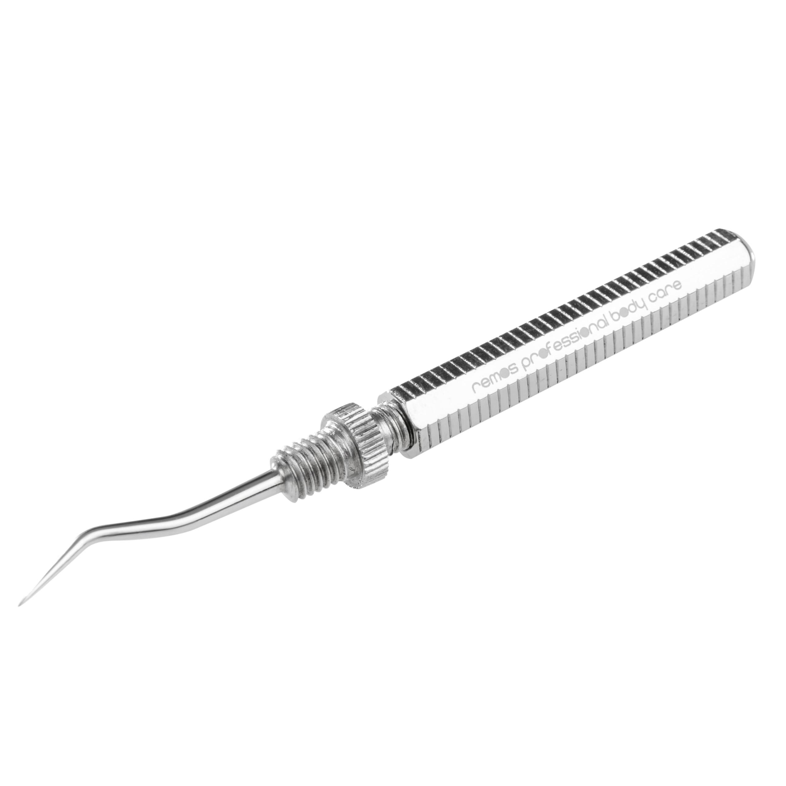 REMOS Toothpick with Curved/Angled Removable tip Made of Stainless Steel 5 cm