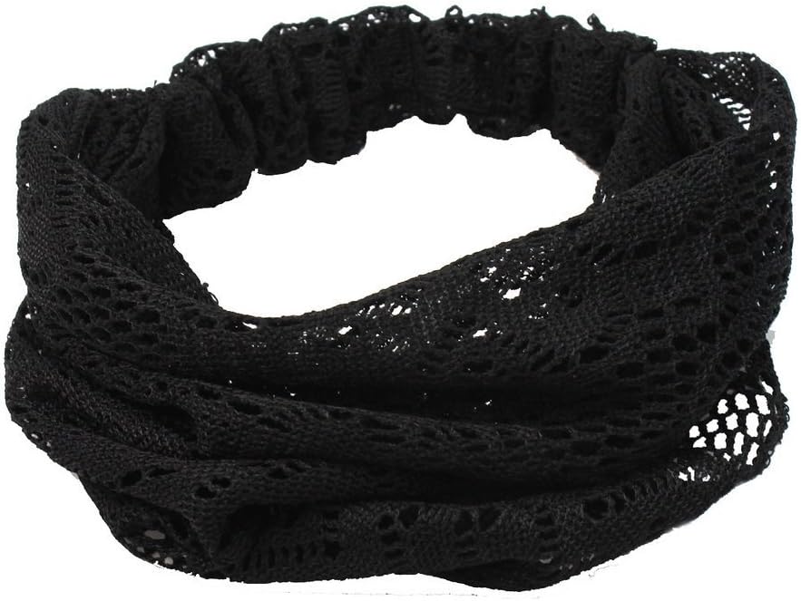Elegant Women Bandanas Lace Headwrap Headband Girls' Hair Accessory Gift (black)