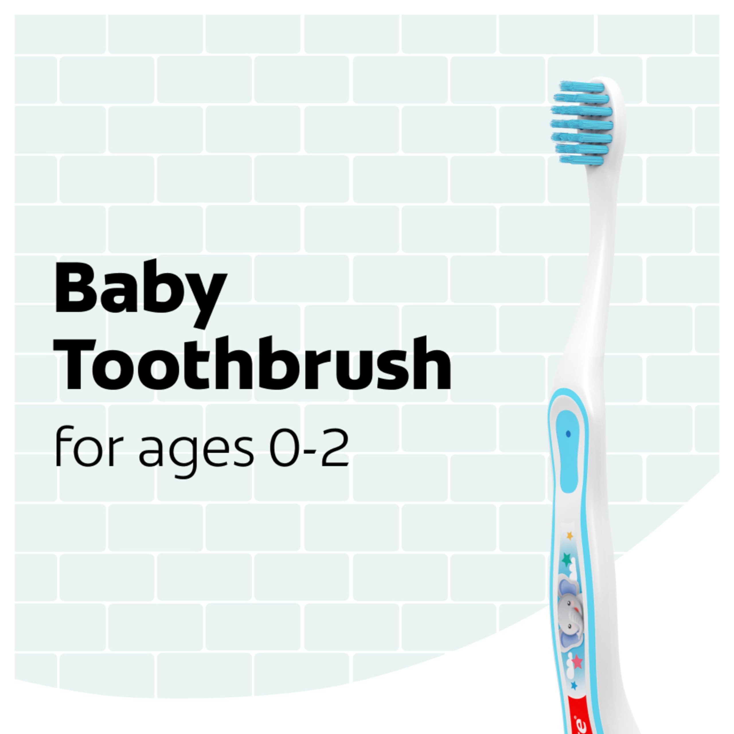 Colgate My First Baby and Toddler Toothbrush, Extra Soft Infant Training Toothbrush, Ages 0-2, 6 Count