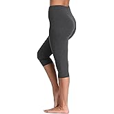 Women's Soft Capri Leggings Lightweight Cropped Leggings 3/4 Stretch Capris Yoga Pants - Rug & Plus
