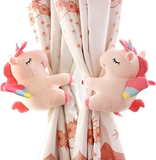 Amazon Com Shdzkj 1pair Unicorn Curtain Tiebacks Cartoon Animal
