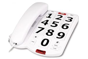 Landline Phone for Seniors, Big Button Phones for Visually Impaired Seniors, with Extra Loud Ringer, Large Easy Buttons, Emer