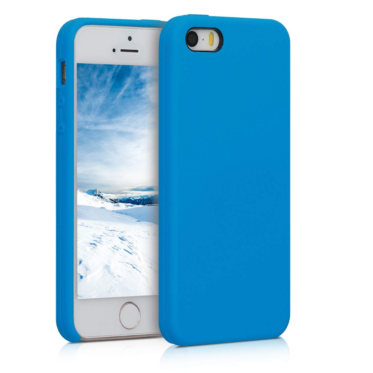 kwmobile Case Compatible with Apple iPhone SE (1.Gen 2016) / iPhone 5 / iPhone 5S Case - TPU Silicone Phone Cover with Soft Finish - Radiant Blue — image 1