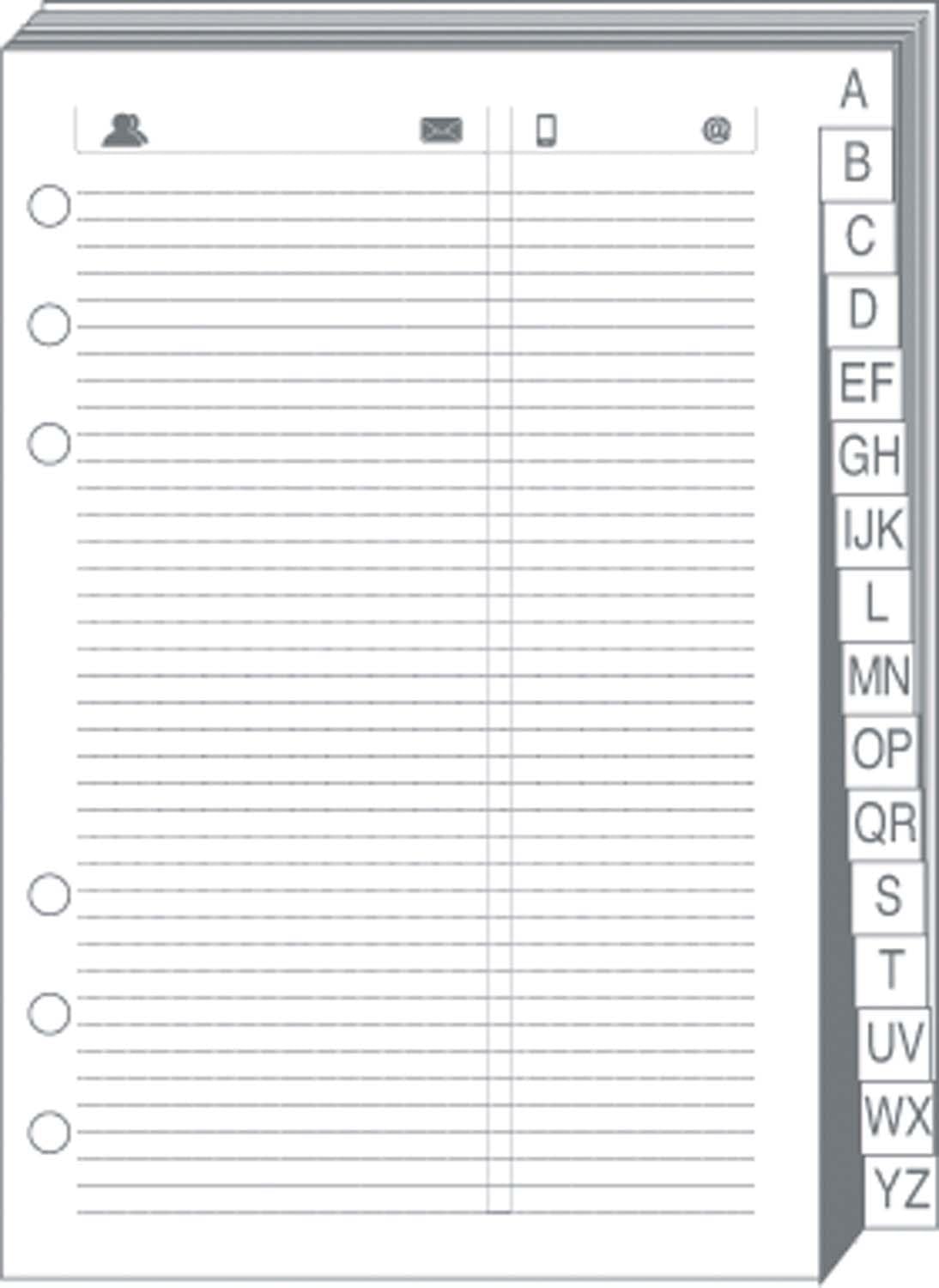 Quo Vadis TEL T21 Directory Refill 15 x 21 cm White