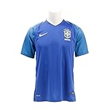 Nike Brazil Away Stadium Soccer Jersey (Large) Blue