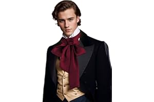 UNYKAFLOR Renaissance Scarf Jabot Cravat,Mens Costume Collar for Victorian Edwardian Western Wedding Halloween Necktie