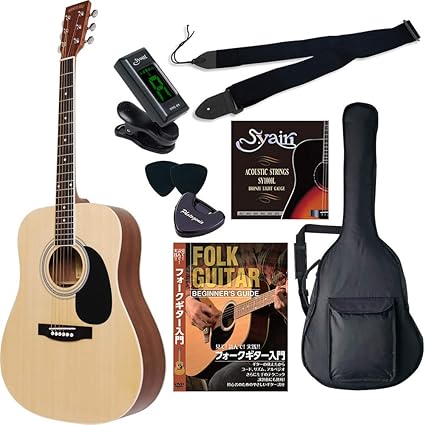 Amazon Honey Bee ハニービー アコースティックギター ウエスタンギタータイプ W 15 N 初心者入門リミテッドチューナー セット クリップチューナー アコースティックギターセット 楽器