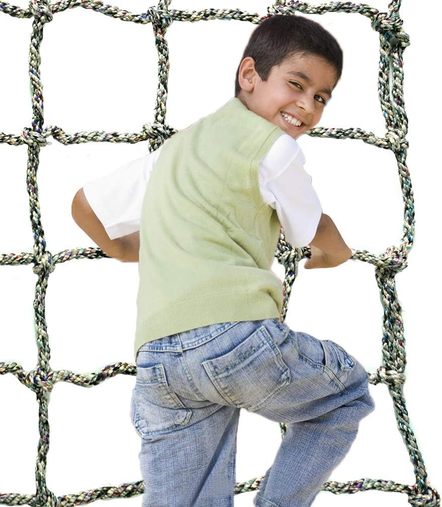 Aoneky 40'' x 80'' Climbing Cargo Net (Multi Color), Rope Climbing Toy for Kids Boys Ages 6 Year Old and up: Sports & Outdoors