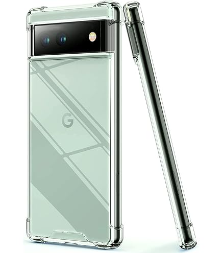 GEJEFA Compatible pour Coque Google Pixel 6A 5G + Verre Trempé[3 pièces], Transparente Silicone