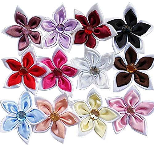 Chenkou Craft 24pcs 2 Strati Con Nastro Di Raso Fiori