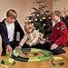 HOMOFY Slot Car Race Track Sets Dinosaur Toys Jurassic World with 142 Pieces Flexible Tracks 2 Dinosaurs,1 Military Vehicles,4 Trees,2 Slopes,1 Double-door and 1 Hanging Bridge for Children's Gift