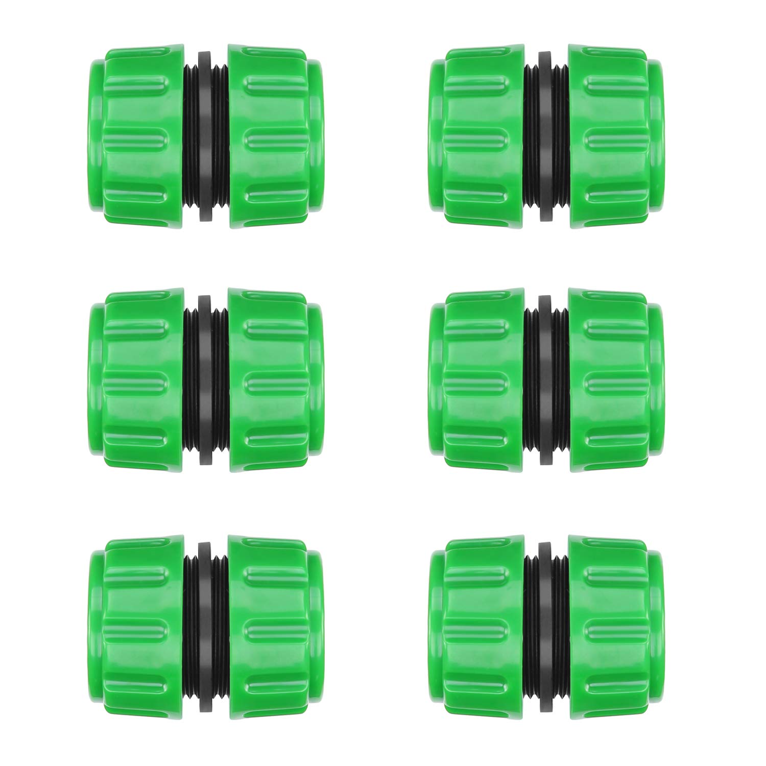 CaLeQi Hose Repair Connector Extender for Join 1/2 inch Garden Hose Pipe Quick Repair Connection 6pcs