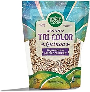 WHOLE FOODS MARKET Organic Tri Color Quinoa, 16 OZ