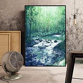 Framed Canvas Wall Art for Living Room, Bedroom Dazzling Forest River Canvas Prints for Home Decoration Ready to Hang - 16x24 inches