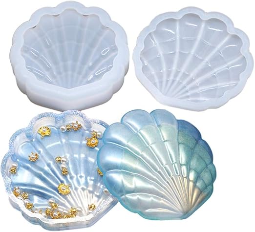 Amazon Co Jp Ever Garden シリコンモールド 貝 小物入れ 宝石箱 レジン Uvレジン エポキシ樹脂 アロマストーン 手作り 石鹸 キャンドル 樹脂 粘土 オルゴナイト 型 抜き型 海 ホビー