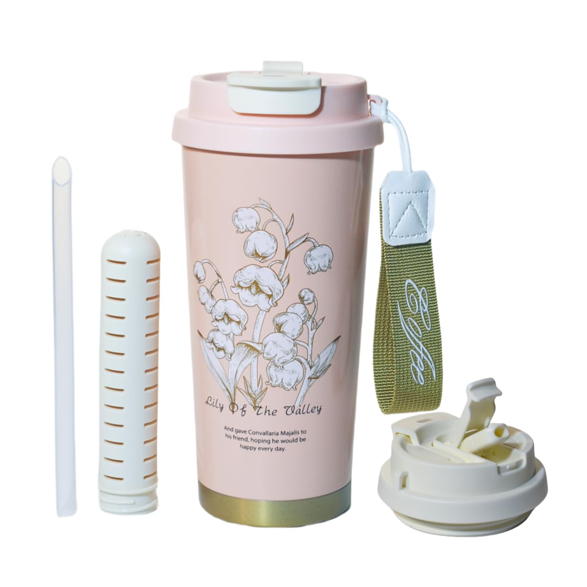 Photo 1 of 16 oz Insulated Tumblers with Lid and Straw, Large Capacity Double Wall Vacuum Stainless Steel Travel Mug, Coffee Cup for Iced and Hot Drinks, Leak Proof, Durable, and Portable