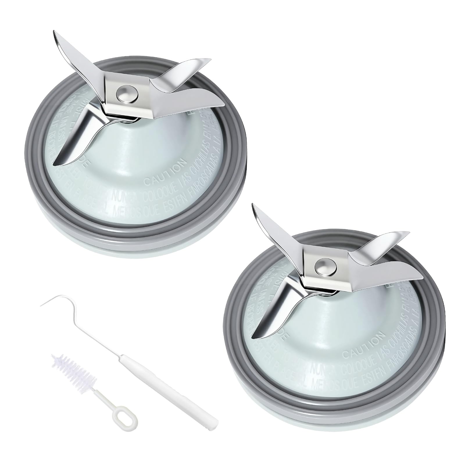 Photo 1 of 2 Pcs BL2020S Blender Blade Replacement Part Compatible with Black and Decker Blender Models BL2020R BL2010WP - Stainless Steel Blender Blade with Silicone Gasket - Replace 2010BG BL2010BPA