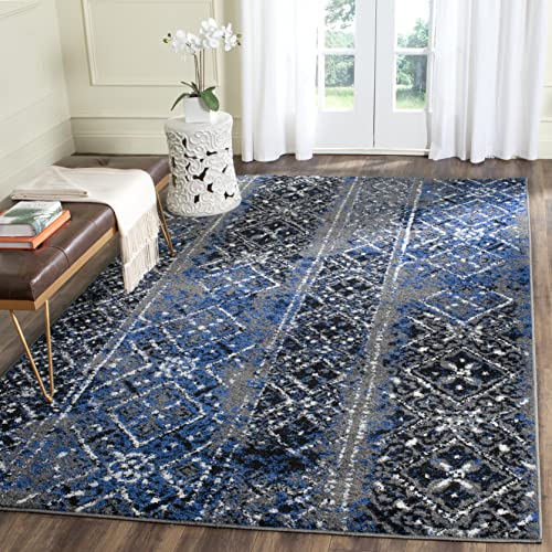 SAFAVIEH Adirondack Collection Area Rug - 6' x 9', Silver & Multi, Moroccan Boh…