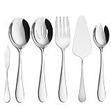 AOOSY Serving Utensils,6 Pieces Stainless Steel