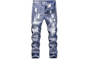 Valcatch Kids Boys Ripped Denim Jeans Comfortable Stretch Skinny Pants Fashion Trousers Casual Straight Fit Boot Cut