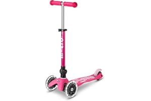 Micro Kickboard - Mini Deluxe Foldable LED Scooter, 3-Wheeled, Lean-to-Steer, Swiss-Designed Micro Scooter with LED Light-Up Wheels, for Kids Ages 2-5