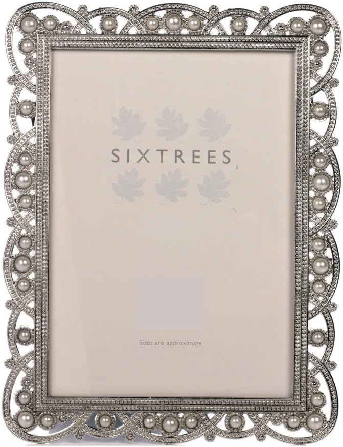 Antique Vintage and Shabby Chic Style silver metal photo frame with