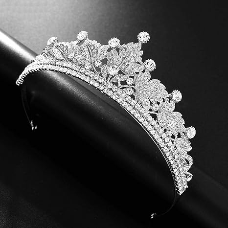 Amazon Co Jp 花崗岩のティアラクリスタルプリンセスクラウン三次元の葉 Llldn ホーム キッチン