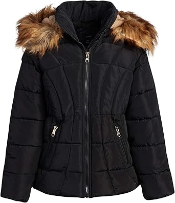 steve madden faux fur hooded puffer jacket