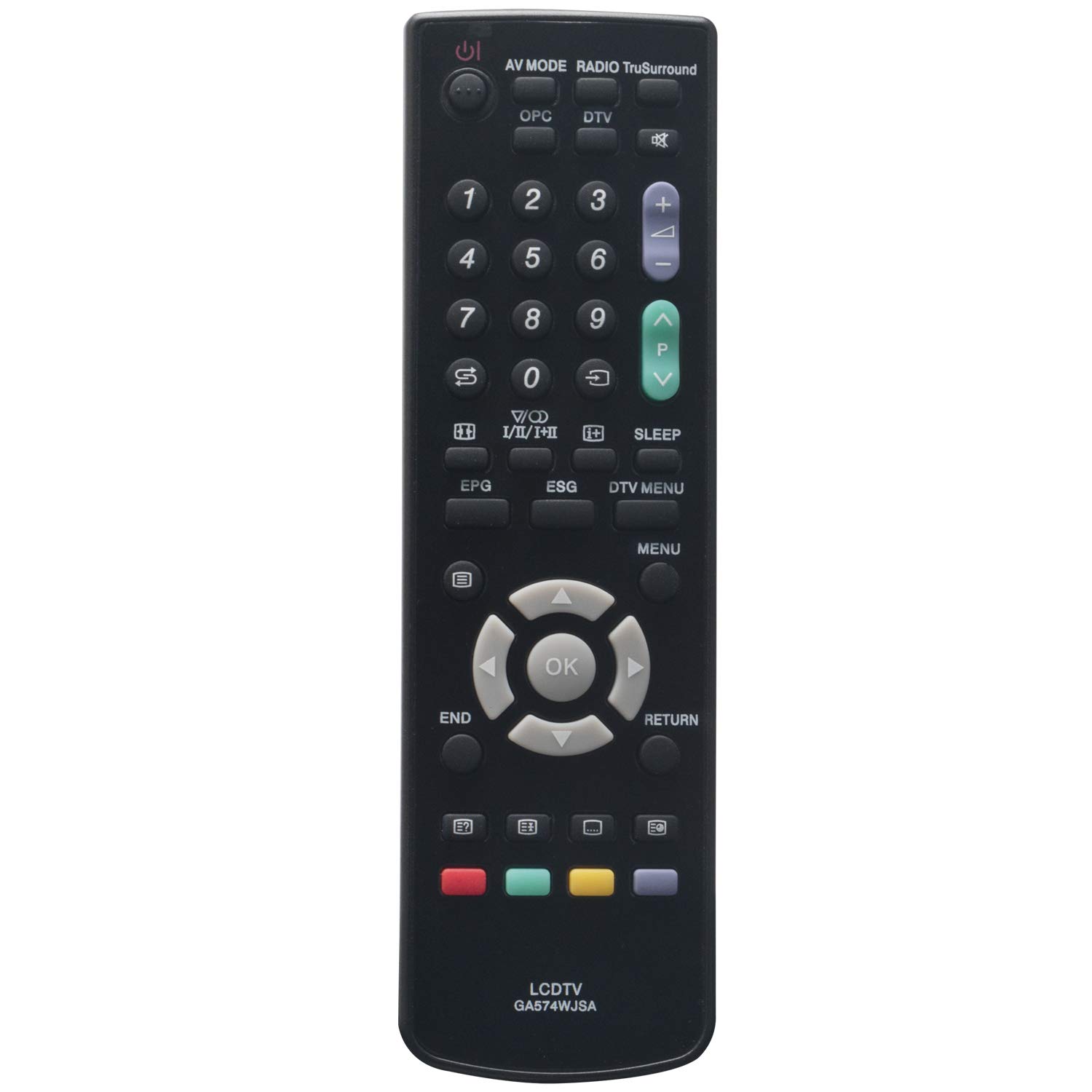 VINABTY GA574WJSA Remote for Sharp RRMCGA574WJSA GA591WJSB GA591WJSA LC-26AD5E-BK LC-32AD5E LC-32DH65E LC-32WD1E LC-32WT1E LC-37WD1E LC-42WD1E LC-37D44E LC-32D44E LC-20AD5ERUS LC-20SD5E LC-46LE630 TV