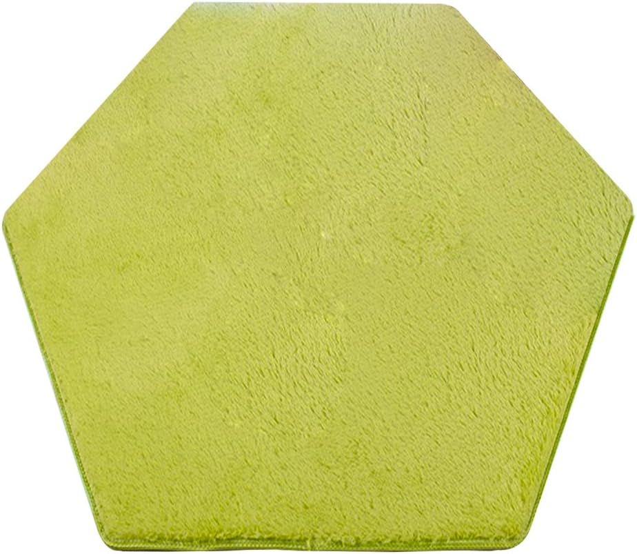 WERSHOW Hexagon Coral Rug Pad Mat for Princess Castle Playhouse for Girls Children Play Tent Indoor and Outdoor Fun (Green)