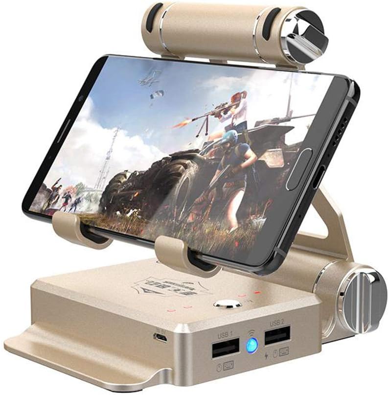 YDFXWXZ Mobile Game Peripherals,Game Controller with Mobile Stand,Gaming Phone Case with Lithium Battery/Bluetooth-a