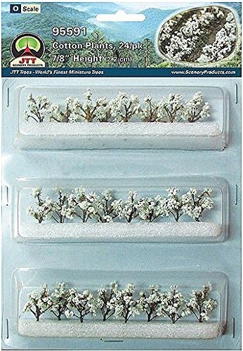JTT Scenery Cotton plants, O-scale. 24/pk
