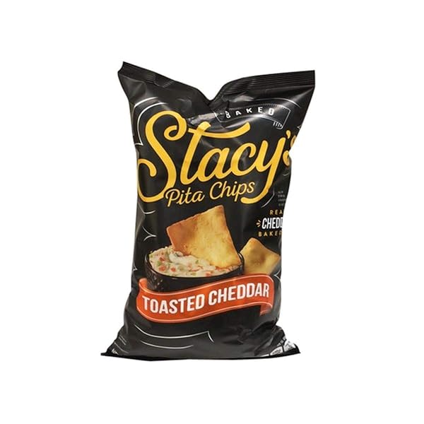 STACY’S PITA CHIPS, TOASTED CHEDDAR, NO ARTIFICIAL COLORS OR FLAVORS, 7 OZ BAG