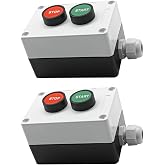 2 Pack Momentary Start/Stop Push Button Switch Box | Fits for Home and Industrial Equipment , AC 660V 10A