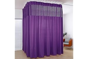 TTZ Hospital Curtain with Flat Hooks for Hospital Medical Clinic SPA Lab Cubicle Curtain Divider Privacy Screen (Color : Dark Purple, Size : 1*(7ft Wide x8ft Tall))