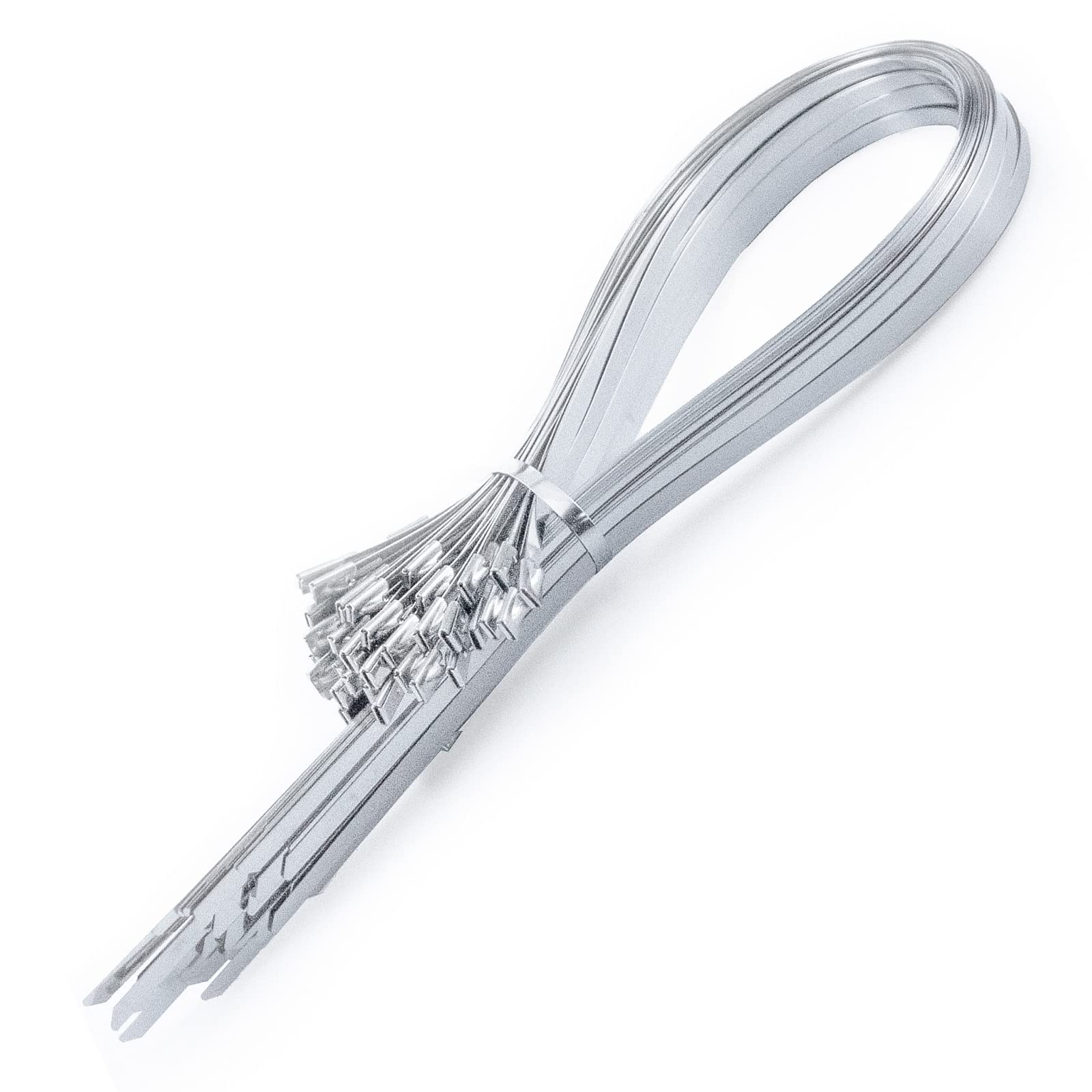 Metal Cable Ties, 304 Stainless Steel Zip Ties 100Pcs/20IN/500MM Heavy Duty, Heat Resistant for Exhaust Wrap/Fencing/Pipes/Auto Repair, Replace Metal Wires.