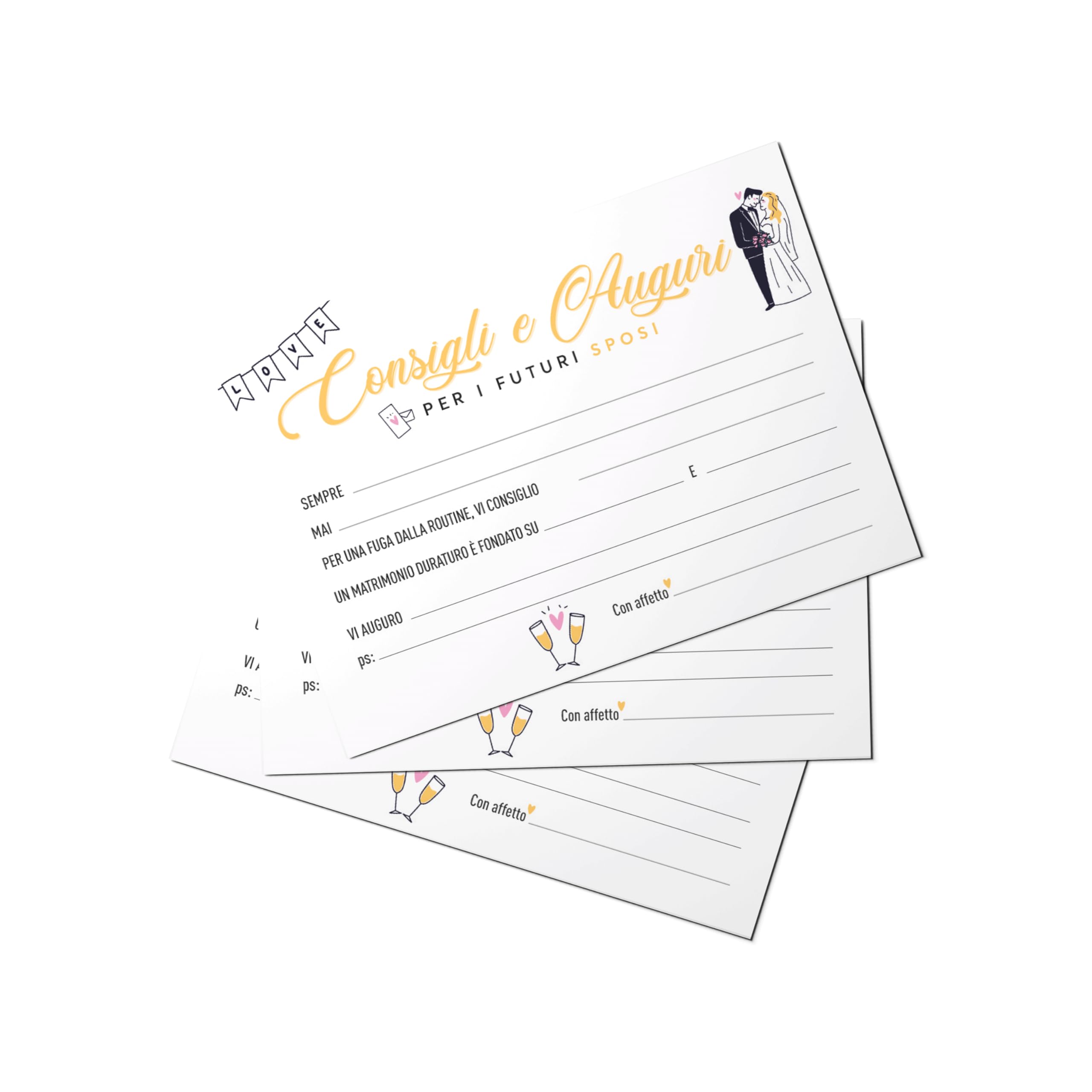NAÏZAYA Original Ideas Wedding Game – Wedding Advice Game Gadget for Original Guests – Fun Games Gifts for the Bride and Groom – Gift Idea for Witnesses and Bridesmaids